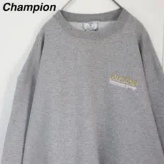 【企業ロゴ】チャンピオン／スウェット　刺繍ロゴ　5XLサイズ　グレー　裏起毛