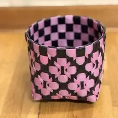 PPバンドで作った…小さなプラおかご