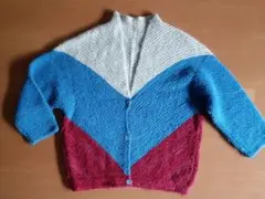 フリーサイズ　カーディガン　手編み