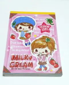 平成レトロ　カミオジャパン　メモ帳　ミルキークリーム