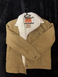 【$108】LEVI'S メンズ ボアジャケット Sサイズ ブラウン×ホワイト