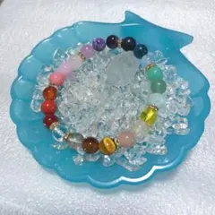天然石ブレスレット☆チャクラカラー☆15.5㎝