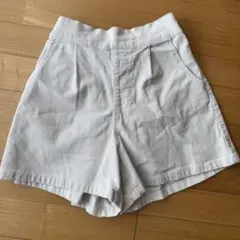 GLOBAL WORK コーデュロイショートパンツ　ホワイト　アイボリー　150