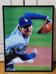 ドジャース大谷翔平 2025年MLB！A3サイズポスターフレーム付き
