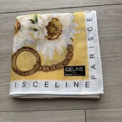 セリーヌ ハンカチ チェーン 花柄 黄色