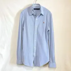 RALPH LAUREN 長袖シャツ 鹿の子 ライトブルー