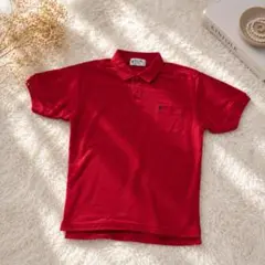 ROYAL POLO 半袖 ポロシャツ 赤 胸ポケット 綿100％ メンズのサムネイル