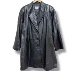 エンジェルレザー 美品 レザーコート M ブラック ジャケット アウター
