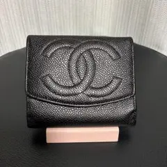 CHANEL デカココキャビアスキン Wホック二つ折り財布のサムネイル