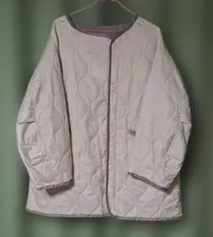 ベージュ キルティングジャケット