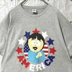 レア《サウスパーク》ビッグプリントTシャツ 半袖/ブルー/メンズ2〜3XL 