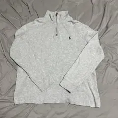 polo RalphLaurenラルフローレン　ハーフジップ　ポニーロゴ　グレー