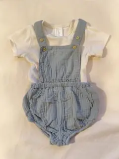 H&M オーバーオールロンパース 6M