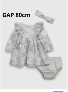 【美品】GAP メタリックフローラルワンピースセット 80cm