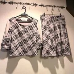 tocco closet 　可愛いチェック柄デザイン セットアップ