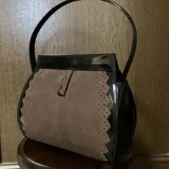 コシノヒロコ　ハンドバッグ　ブラック　ブラウンバッグ