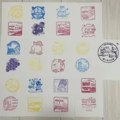 新京成 24stationスタンプラリー 全駅押印済み アクリルスタンド＆おまけ 新京成【 「新京成24stationスタンプラリー」コンプリート