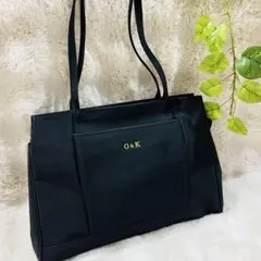 O & K トートバッグ 黒 A4サイズ収納可 ビジネス 学校行事 軽量