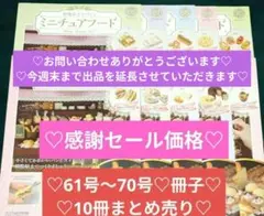 アシェット　樹脂粘土でつくる　ミニチュアフード　関口真優　61〜70　冊子10冊