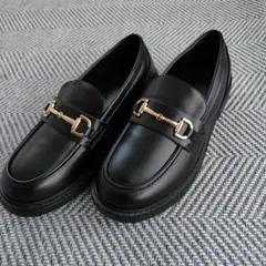 GU ボリュームソールビットローファー Ｌサイズ ブラック