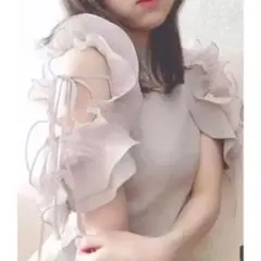 snidel スナイデル プリーツフリルニットプルオーバー