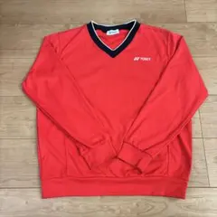 YONEX ヨネックス トレーナー 赤 Vネック 長袖 スポーツウェア