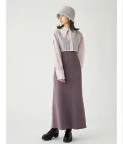 SNIDEL スナイデル クロップシャツレイヤードワンピース