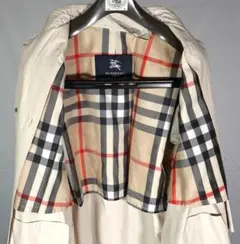 袖お直しあり　バーバリー 　ステンカラーコート　 ベージュ　インナー付き