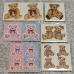 新品まとめ売り☆海外ステッカー＊くま柄 6種類セット♡
