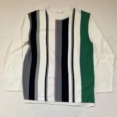 【美品】ABAHOUS E アバハウス　メンズ ストライプニット 46