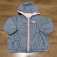 値下げ！miki HOUSE フード付きアウター 90cm ネイビー