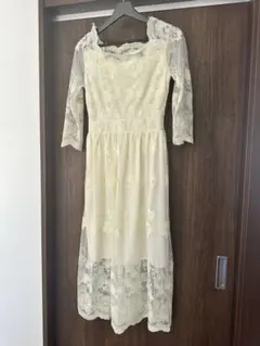 Ai Mi Li アイボリー レースワンピース 結婚式二次会ワンピース