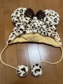 【ディズニー公式】ミニー ヒョウ柄 ファンキャップ 被り物 レオパード