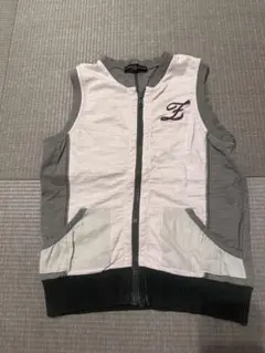 zuppa di zucca ベスト 白カーキファスナーシンプル130cm