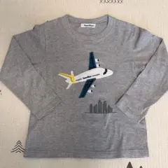 美品　familiar 飛行機刺繍 長袖Tシャツ 120のサムネイル
