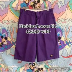 Dickies Loose Fit 42283 w30 バギーショーツ パープルのサムネイル