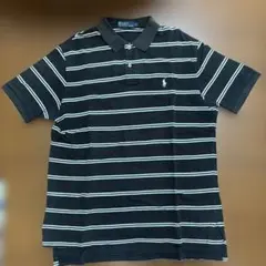 Polo by Ralph Lauren 半袖ポロシャツ L黒/白ボーダー