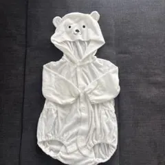 COMME CA ISM くま耳 フード付き ロンパース