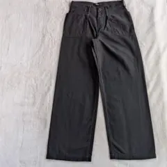 ジョンブル　ワイドパンツ　日本製　ウール　ボタンフライ　タグ付