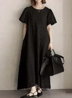 MARQUE Emboss Long One-piece 黒