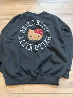 Hello Kitty スウェットトレーナー ブラック L