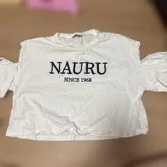NAURU SINCE 1968 ロゴ刺繍 クロップド丈 Tシャツのサムネイル