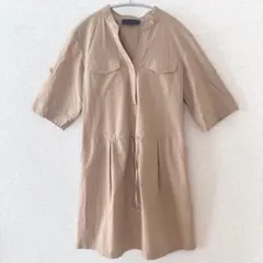 UNTITLED 半袖 チュニック ベージュ サイズ2