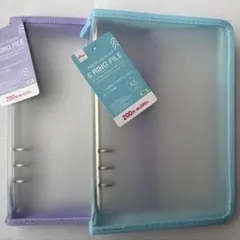 ダイソー A5 6リングファイル シール帳 バインダー 2点セット