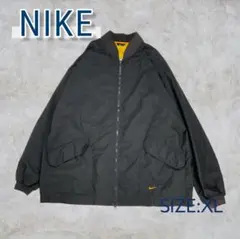 00s NIKE　Varsity Jacket　XLサイズ　刺繍ロゴ　黒イエロー