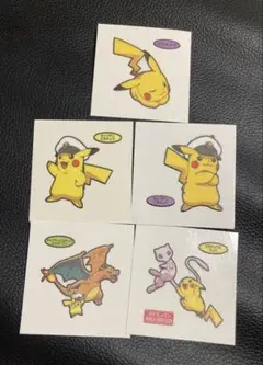 【まとめ売り】【5枚セット】　ポケモン　シール　ピカチュウ　ポケパンシール