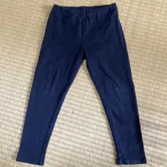 十分丈レギンスパンツ　ネイビー 110cm 無印　無印良品　ポケット付きのサムネイル