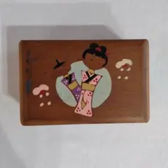 昭和レトロ　鏡つき小物入れ