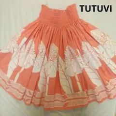 【最終価格】TUTUVI コーラル トーチジンジャー パウスカート フラダンス