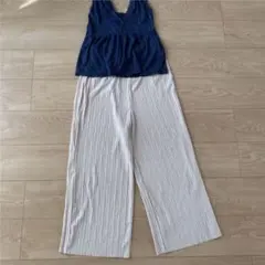 【マタニティ用】プリーツパンツ　ワイドパンツ